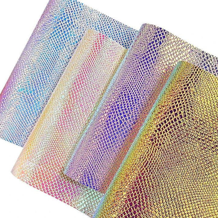 Lisslune | Iridescent Python Scale Holographic PU Fabric - Unleash Your Creative Potential