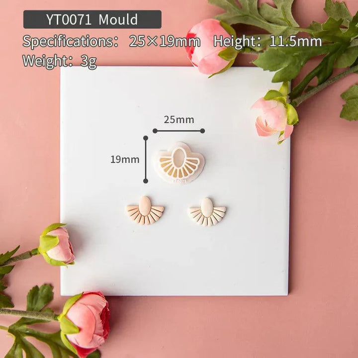 Lisslune | Flower and geometric polymer clay cutters for unique earrings and jewelry creations