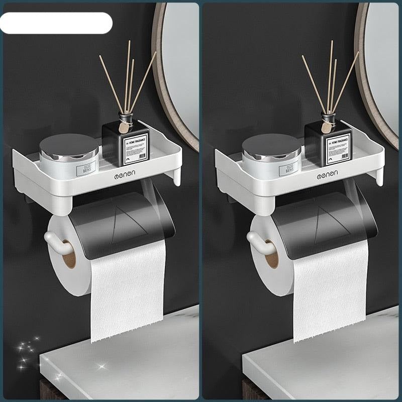 Lisslune | Modern Adhesive Toilet Paper Holder - Stylish Space-Saving Solution