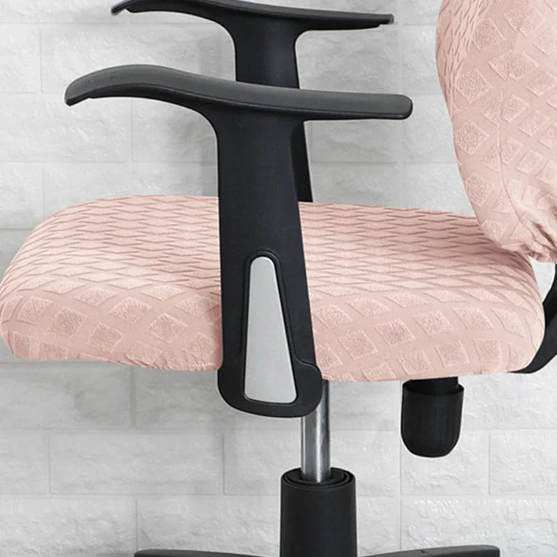 Lisslune | Spandex elastic office chair cover Jacquard seat covers pineapple mesh fleece protective cover elastic computer seat protector