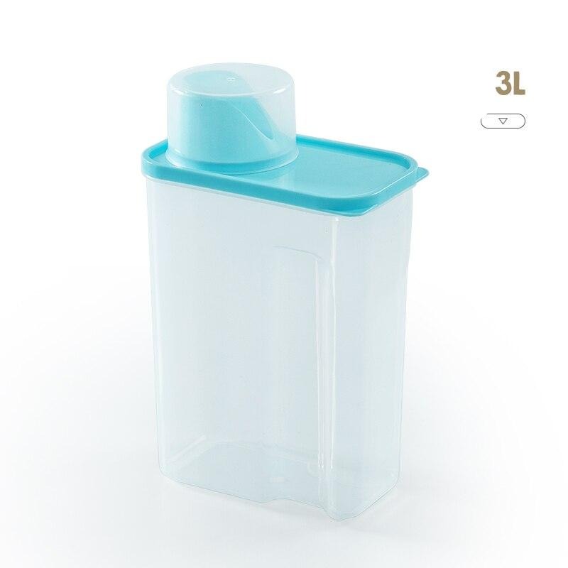 Lisslune | Clear Laundry Detergent Storage Container - Versatile 2L/3L Options in Vibrant Colors