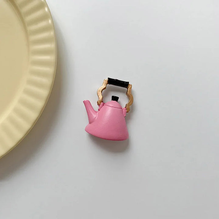 Rynx | 3D Simulation Food Style Refrigerator Magnets Pink Heart Egg Croissant Magnetic Decorative Stickers for the Refrigerator