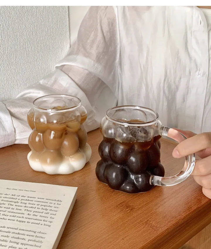 Lisslune | Sleek Glass Irregular Bubble Mug