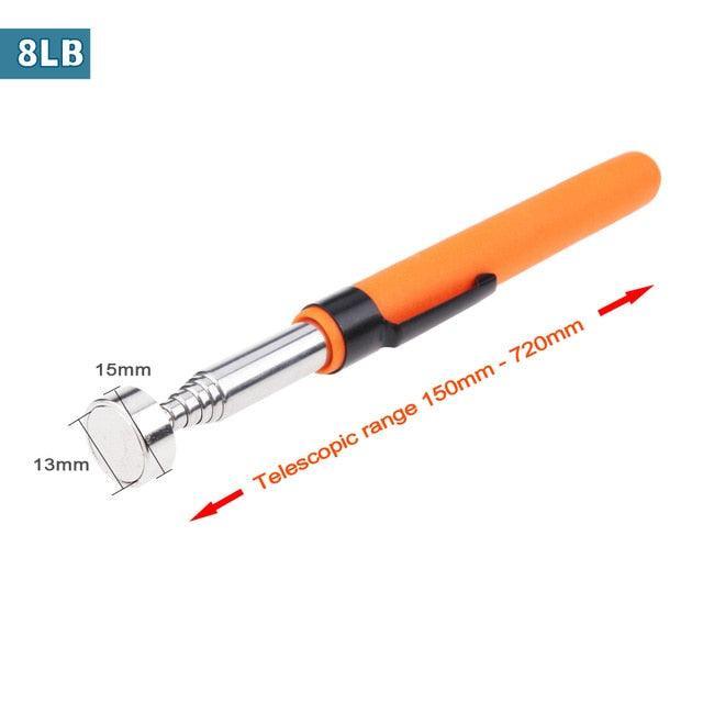 Lisslune | Magnetic Telescoping Picker Tool with Striking Orange Handle - Perfect for Picking Up Metal Objects
