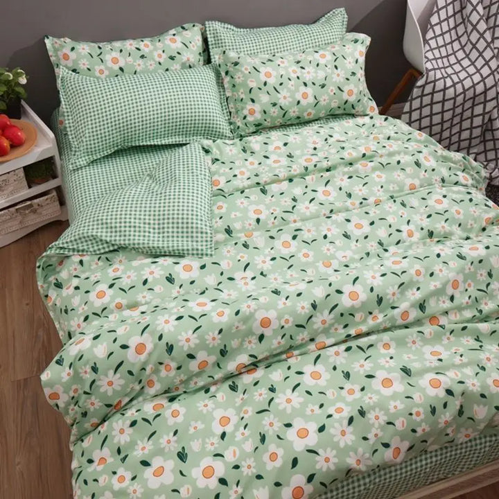 Rynx | Tulip Duvet Cover Set with Bed Sheets Pillowcases Fashion Twin Double Queen Size Bedding Soft Boys Girls Bedding Set