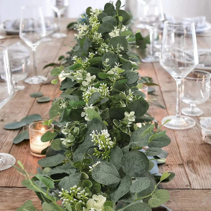 Lisslune | Garland - EucaGreen - Artificial Eucalyptus - 2-piece Set