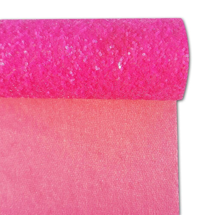 Lisslune | Glamorous Pink Shiny Glitter Fabric Roll for Impressive Handbags and Accessories