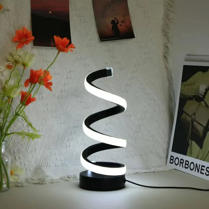 Lisslune | Spiral LED Table Lamp – Modern Adjustable Light
