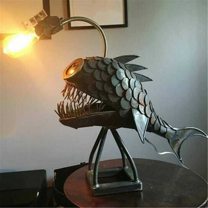 Lisslune | Table lamp - RusticFish - Adjustable lighting - Handmade artistic charm