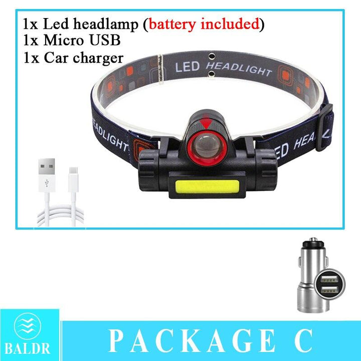 Lisslune | Compact Adventure COB Headlamp with Adjustable Lighting and Comfortable Fit