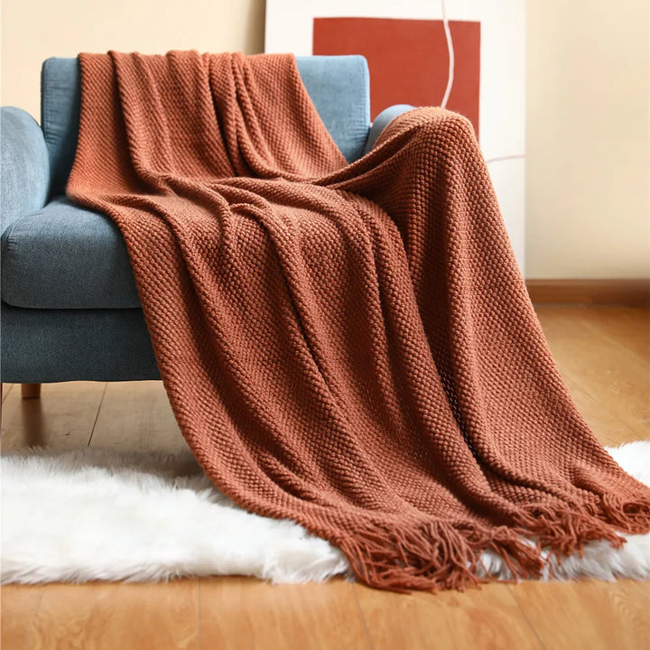 Lisslune | Autumn knitted blanket