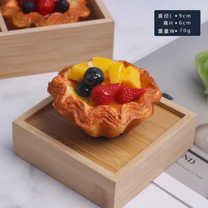 Lisslune | Realistic Synthetic Fruit Cake Model for Home Decor and Photography - 1 pc. FCYY-MIX2