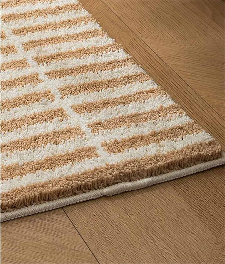 Rynx | Striped long plaid-padded rug memories flocking rug floor anti-slip mat bath mat bedroom rug bedroom changing room bathroom