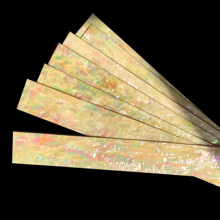 Lisslune | Bright shimmering abalone celluloid guitar head veneer sheet for luthiers - 1PC inlay strip