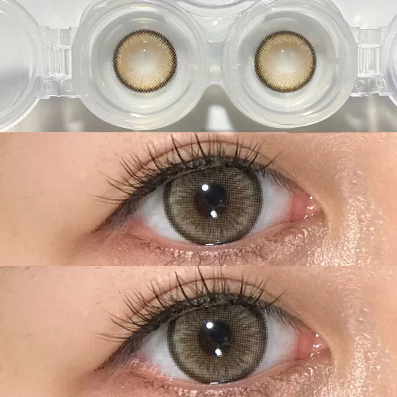 Rynx | KSSEYE 2pcs natural gray contact lenses with diopters cosmetic contact lens yearly beautiful pupil contact lenses free shipping