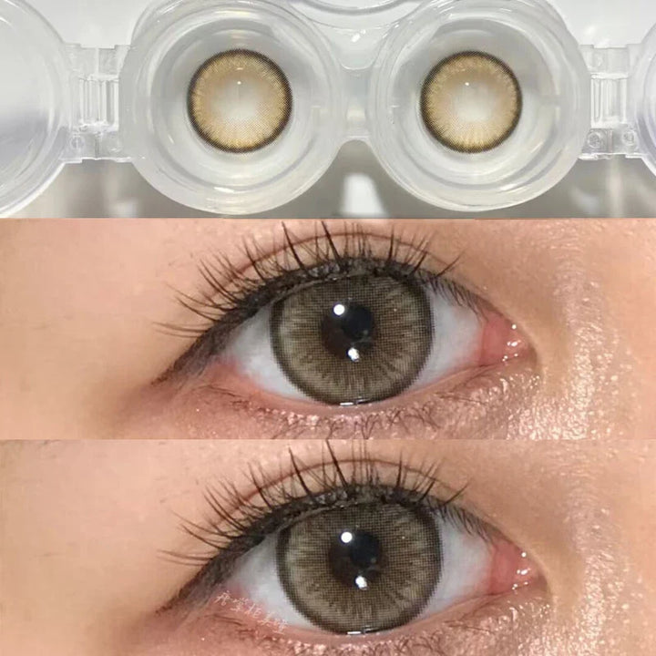 Rynx | KSSEYE 2pcs natural gray contact lenses with diopters cosmetic contact lens yearly beautiful pupil contact lenses free shipping