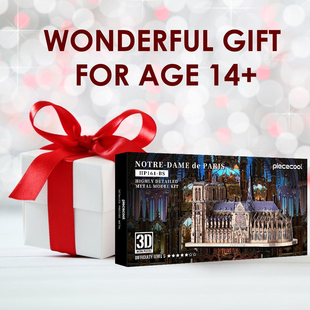 Lisslune | Notre Dame Cathedral 3D Metal Puzzle Kit for Adults - Engaging DIY Assembly Experience