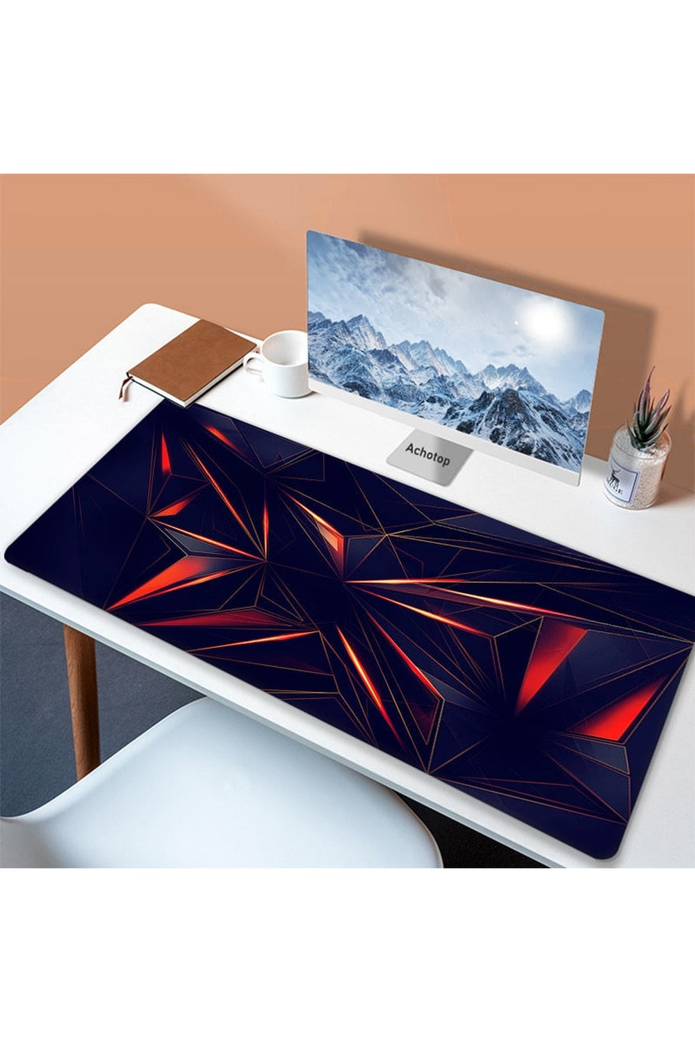 Lisslune | White Art Mouse Pad Desk Mat