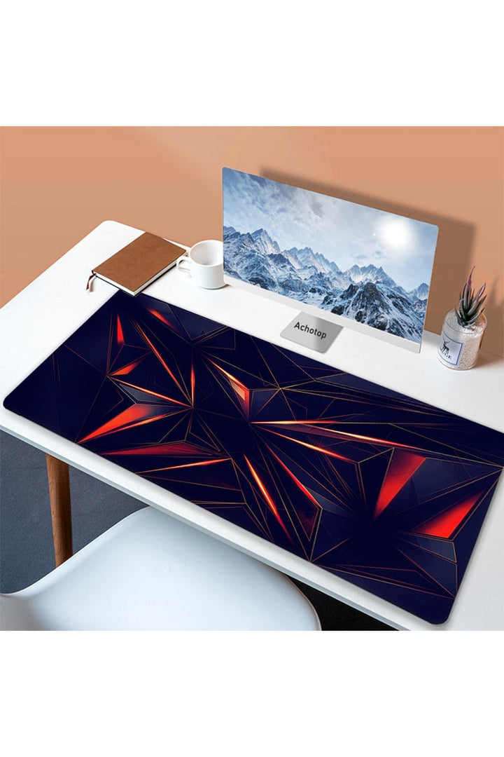 Lisslune | White Art Mouse Pad Desk Mat