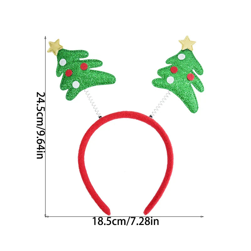 Rynx Christmas Headband Kids Adults Santa Moose Xmax Tree Hair Accessories Photo Props Christmas Decoration 2024 New Year Gifts
