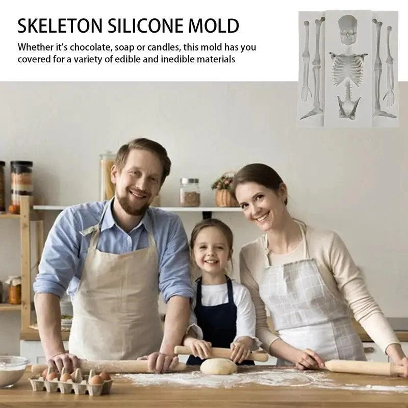 Lisslune | Creepy Creative Skeleton Silicone Mold for Baking and Crafting Adventures