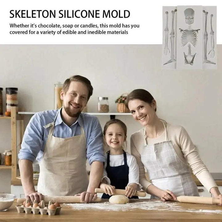 Lisslune | Creepy Creative Skeleton Silicone Mold for Baking and Crafting Adventures