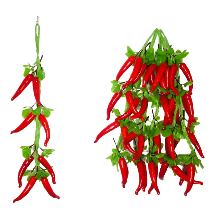 Lisslune | Vibrant Synthetic Pepper Sticks - Playful Artificial Vegetables for Home Décor and Event Styling
