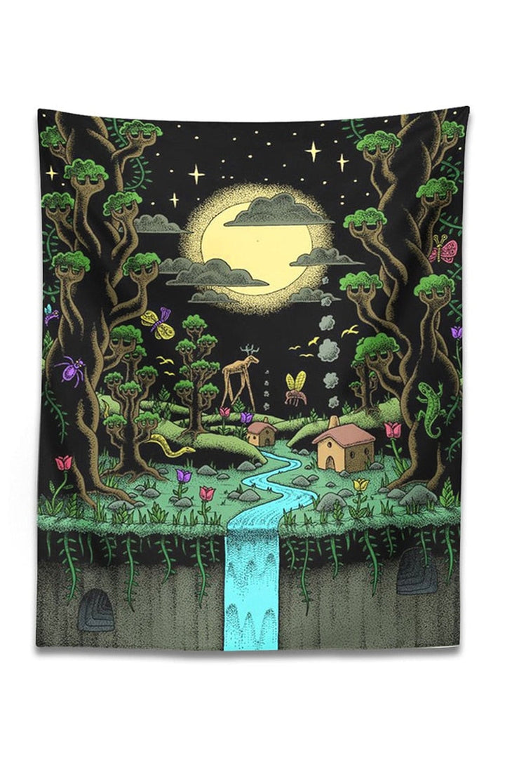 Lisslune | Skull Psychedelic Tapestry