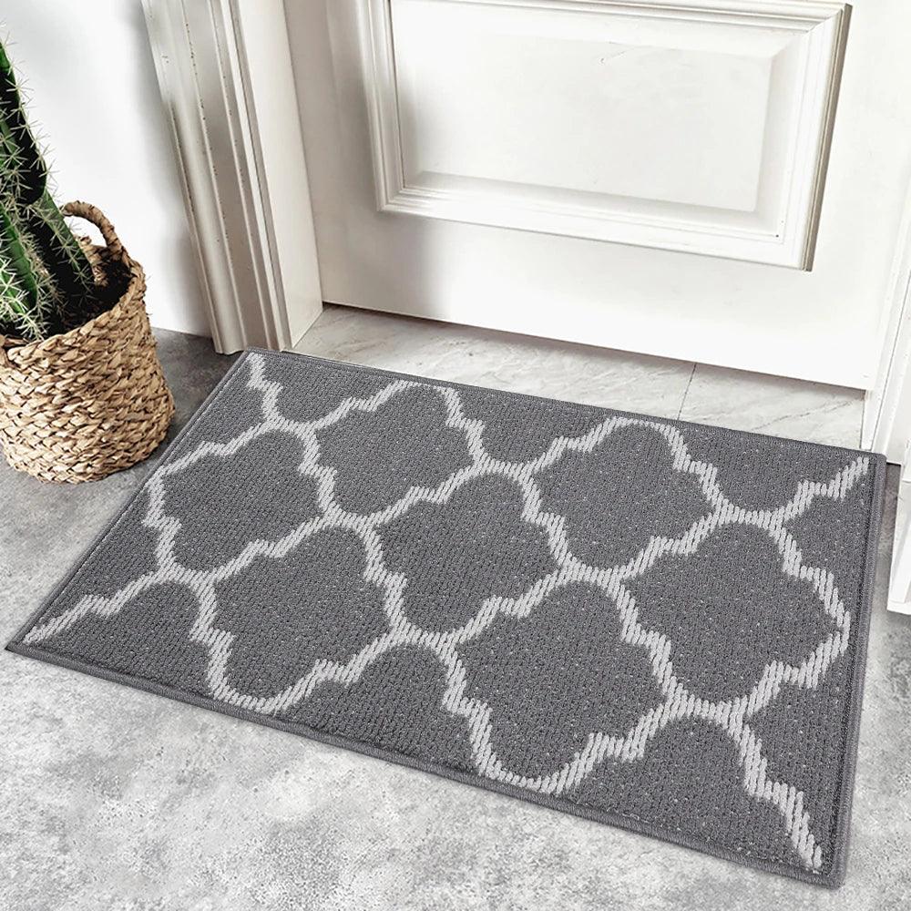 Lisslune | Luxurious non-slip microfiber welcome mat: Chic moisture-absorbing rug for entrances