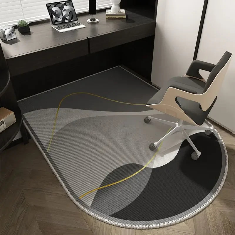 Lisslune | Winnie Geometric Office Chair Mat – Soft Washable Non-Slip Design