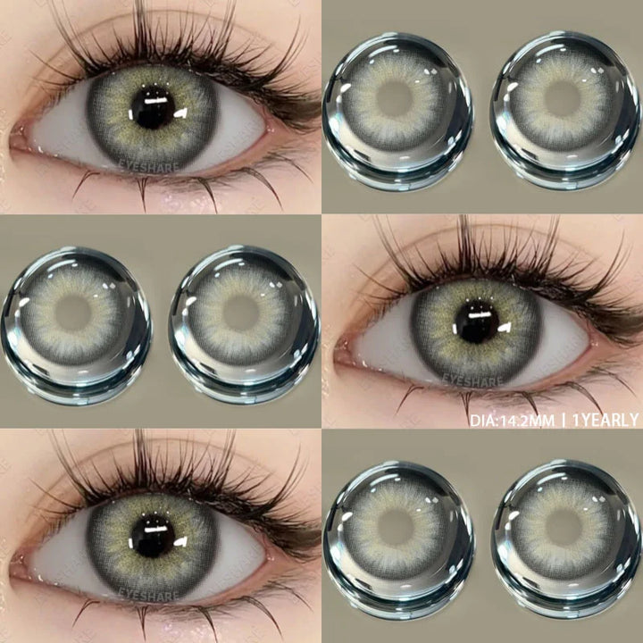 Rynx | 1 Pair Brown Natural Eye Lenses Color Contact Lenses for Eyes Green Lenses Blue Eye Contacts Annual Cosmetic Gray Pupils