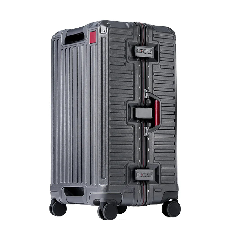 Lisslune | Zagreb – Wide Handle Hardshell Suitcase with Aluminium Frame & 360° Spinner Wheels