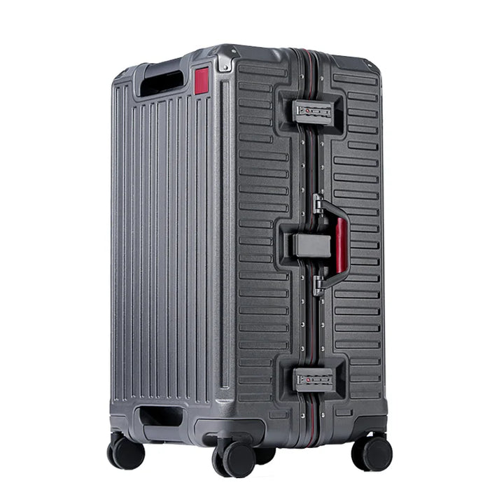 Lisslune | Zagreb – Wide Handle Hardshell Suitcase with Aluminium Frame & 360° Spinner Wheels