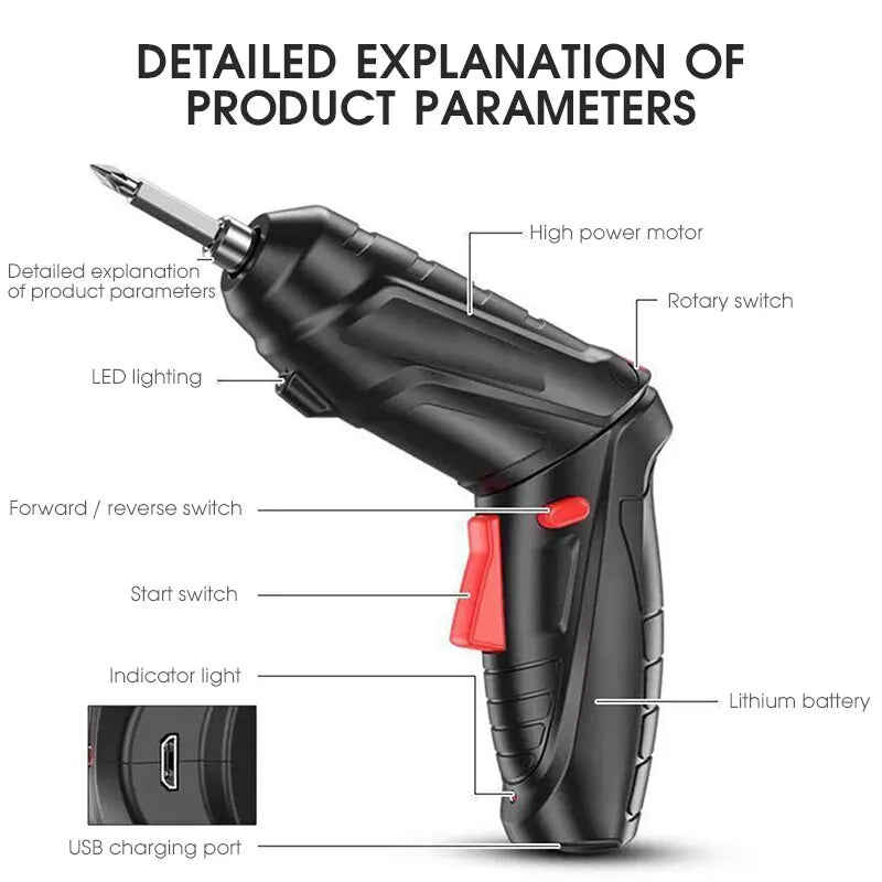 Lisslune | Lithium battery drill set