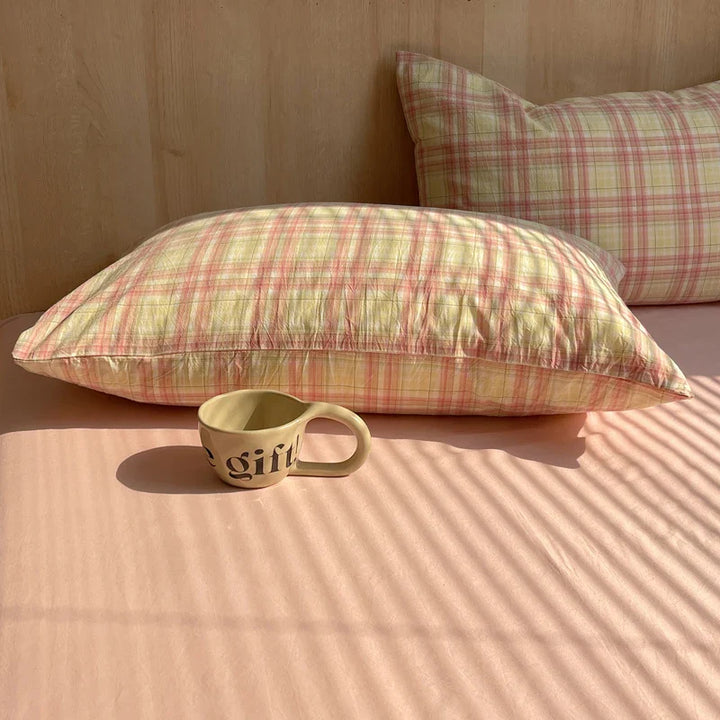 Rynx | 100% Cotton Soft Bedding Set Striped Print Duvet Cover with Pillowcase Bedding Bedspread Pillowcases Duvet Sets