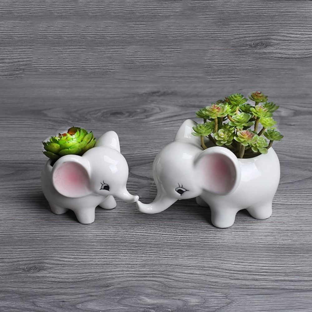 Lisslune | ElephantElegance Sculptural Planter – Modern Decorative Elephant-Inspired Design