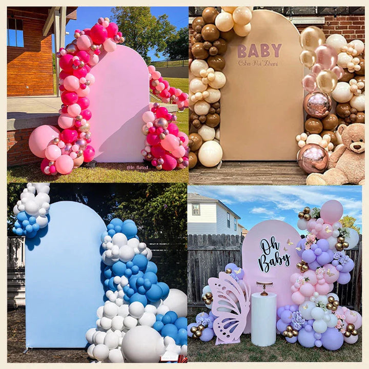 Rynx | 2X1M Arch Background Covers Photography Background Wedding Birthday Party Decoration Double-Sided Elastic Fabric Cover