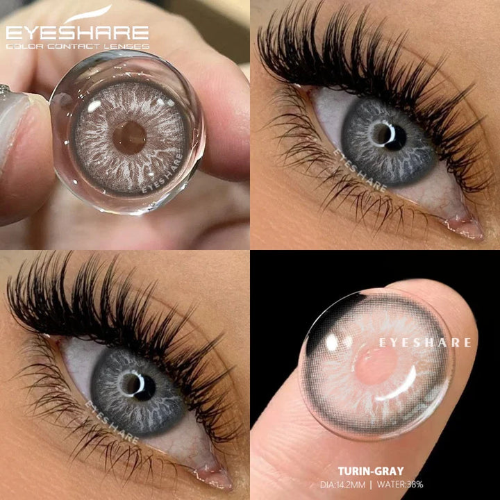Rynx | 2pcs naturally colored contact lenses for gray pupils lens blue eye contact lenses yearly beauty makeup green eye contact lenses