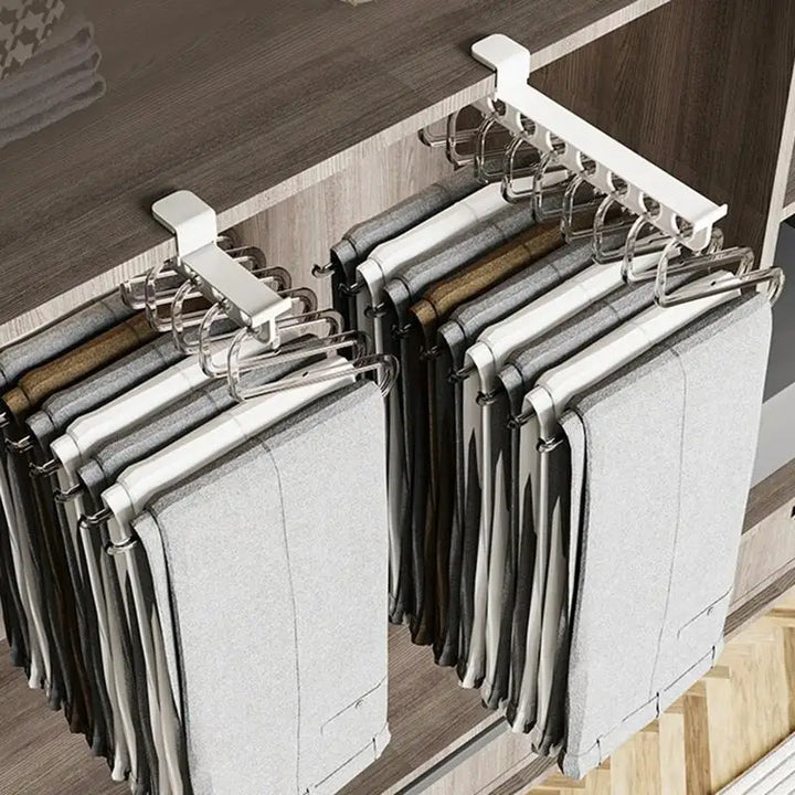 Lisslune | Retractable Wardrobe Rail Closet Organizer Hanger