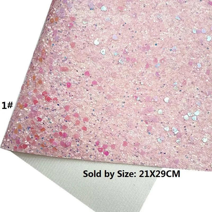Lisslune | Mermaid Sparkle Vinyl Craft Kit - Heart, Flower and Checkered Pattern Collection