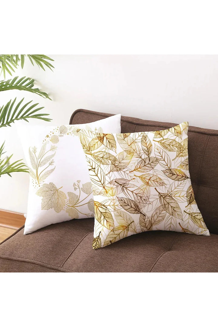 Lisslune | Yellow leaf polyester pillowcase