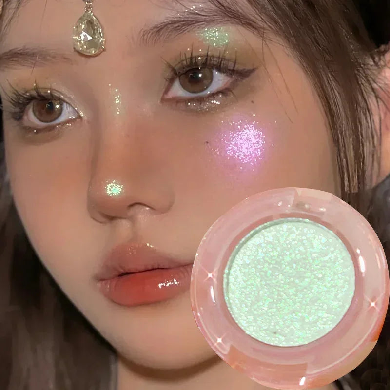 Rynx | Diamond Glitter Monochrome Eyeshadow Palette Color Changing Eyeshadow Highlighter Sequins Waterproof Long-lasting Eye Makeup Pigments