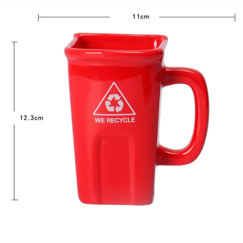 Lisslune | Large Trash Can Ceramic Creative Mug