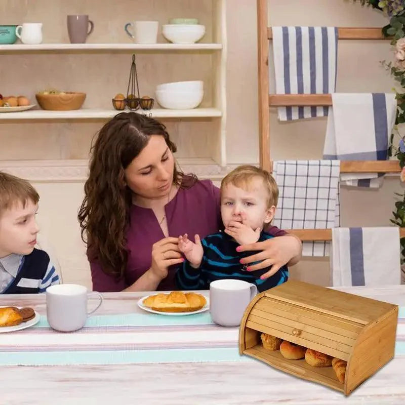 Lisslune | Farmhouse Charm Bread Bin: Stylish Kitchen Storage Solution
