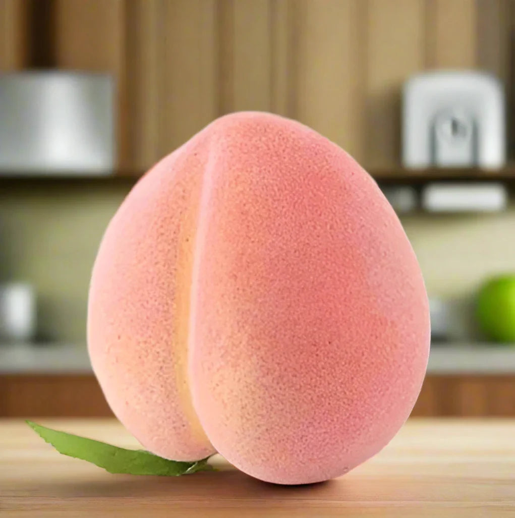 Lisslune | Realistic 8.5 cm Honey Peach Decorative Fruit Ornament for Home Elegance