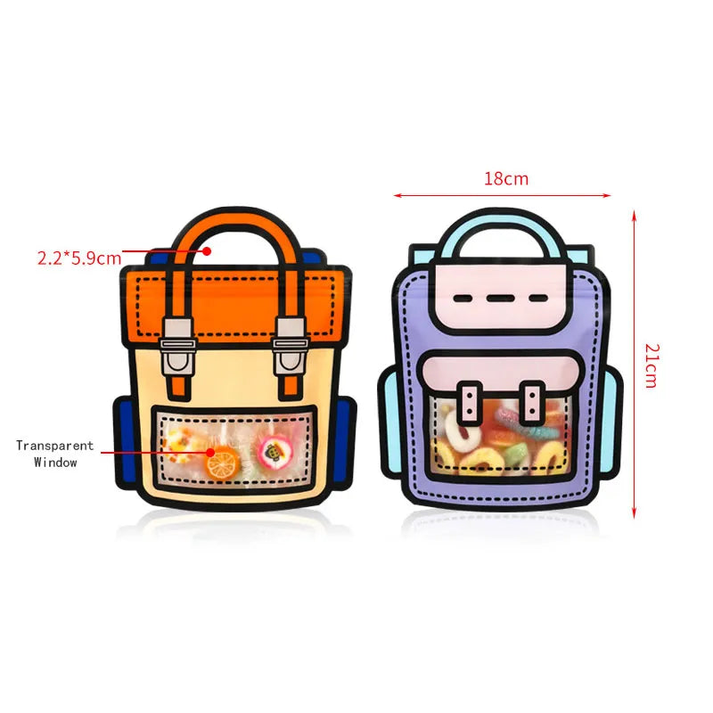 Lisslune | 50pcs Creative 2D Cartoon Schoolbag