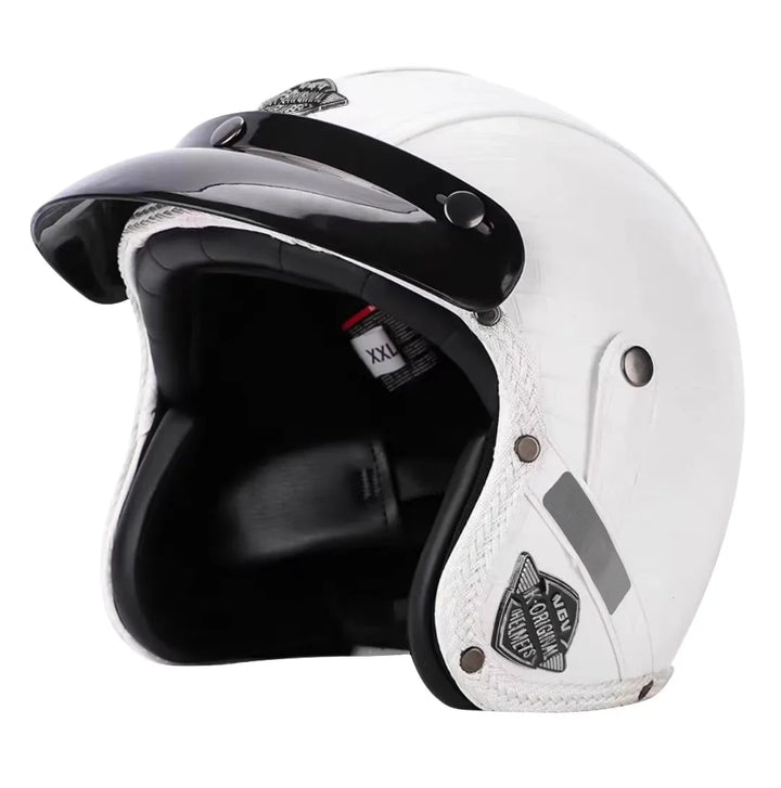 Lisslune | Retro Motorcycle Helmet – Kael – (Open Face 3/4)