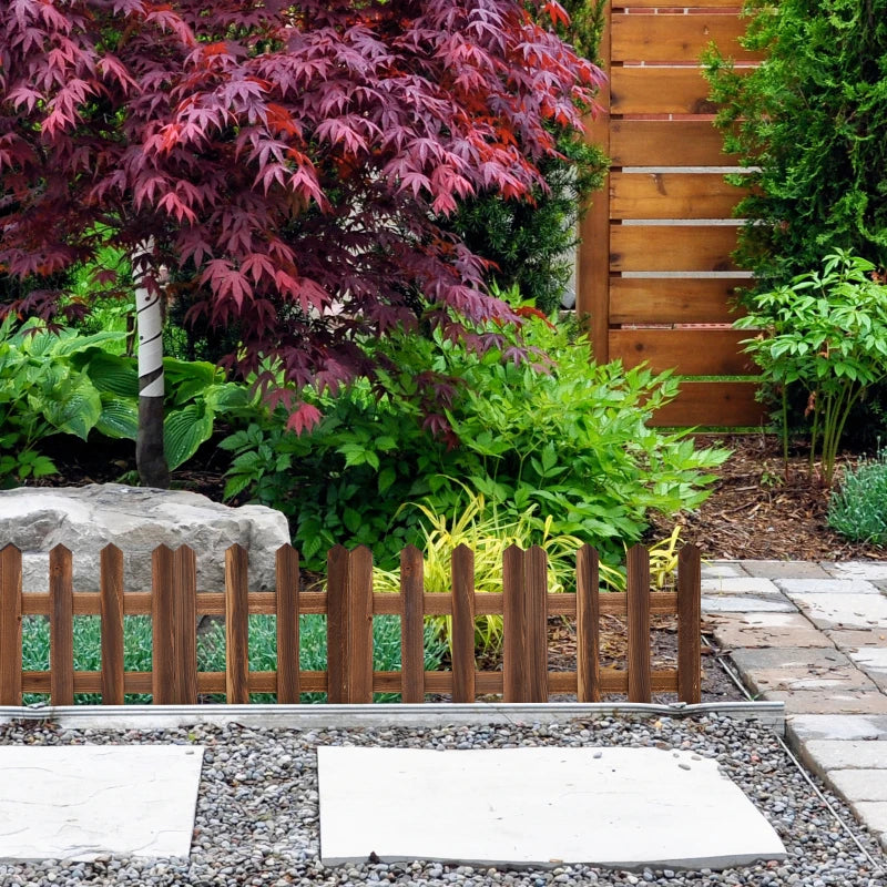 Lisslune | Decorative wooden garden fence for flower beds and outdoor areas