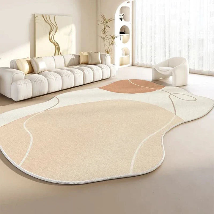 Lisslune | Japanese Style Irregular Plush Rug with Non-Slip Backing