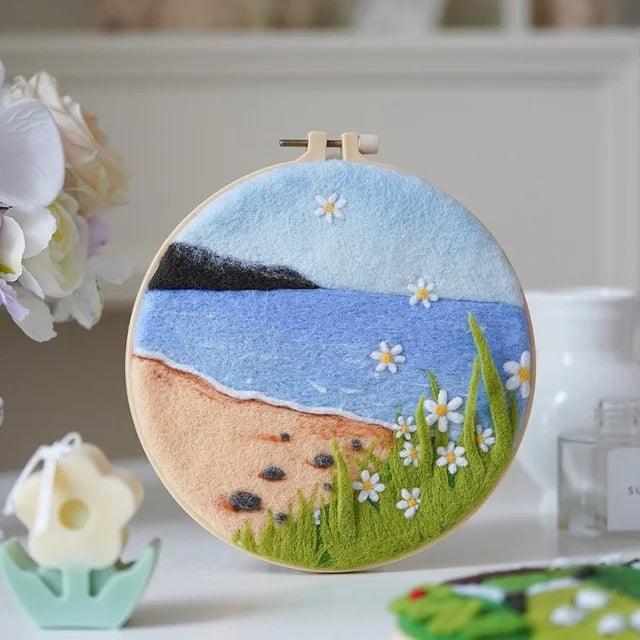 Lisslune | Wool Artistry Felt Kit with Embroidery Frame for Unique Creations